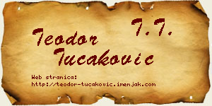 Teodor Tucaković vizit kartica